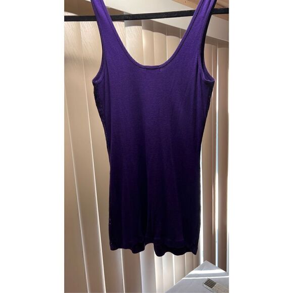 EXPRESS PURPLE SEQUENS TANK TOP SIZE MEDIUM - Picture 5 of 10